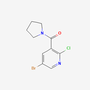 molecular formula C10H10BrClN2O B1527374 5-溴-2-氯-3-(吡咯烷-1-羰基)吡啶 CAS No. 1249608-32-9