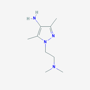 molecular formula C9H18N4 B15273754 1-(2-Dimethylamino-ethyl)-3,5-dimethyl-1H-pyrazol-4-ylamine 