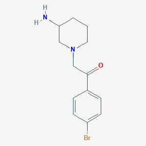 molecular formula C13H17BrN2O B1527376 2-(3-氨基哌啶-1-基)-1-(4-溴苯基)乙酮 CAS No. 1457940-12-3