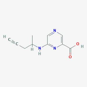 6-[(Pent-4-yn-2-yl)amino]pyrazine-2-carboxylic acid