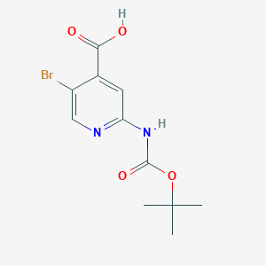 5-Bromo-2-[(tert-butoxycarbonyl)amino]isonicotinic acid