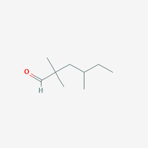 molecular formula C9H18O B15273790 2,2,4-Trimethylhexanal 