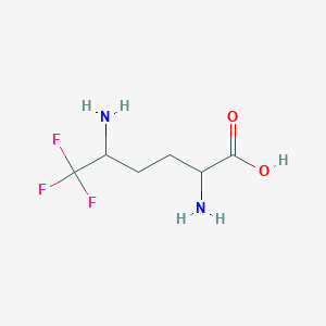 molecular formula C6H11F3N2O2 B15273805 2,5-Diamino-6,6,6-trifluorohexanoic acid 