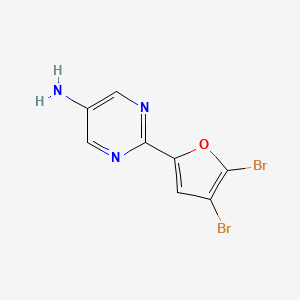 B1527382 2-(4,5-Dibromofuran-2-yl)pyrimidin-5-amine CAS No. 1249123-47-4