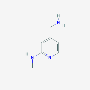 molecular formula C7H11N3 B1527383 (4-氨甲基-吡啶-2-基)-甲基-胺 CAS No. 618446-35-8