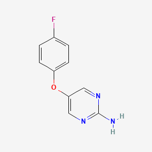 molecular formula C10H8FN3O B15273838 5-(4-Fluorophenoxy)pyrimidin-2-amine 