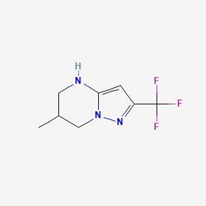 molecular formula C8H10F3N3 B15273846 6-Methyl-2-(trifluoromethyl)-4H,5H,6H,7H-pyrazolo[1,5-a]pyrimidine 