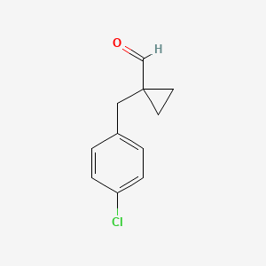 1-[(4-Chlorophenyl)methyl]cyclopropane-1-carbaldehyde