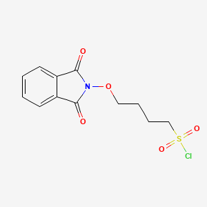 molecular formula C12H12ClNO5S B15273887 4-[(1,3-Dioxo-2,3-dihydro-1H-isoindol-2-yl)oxy]butane-1-sulfonyl chloride 