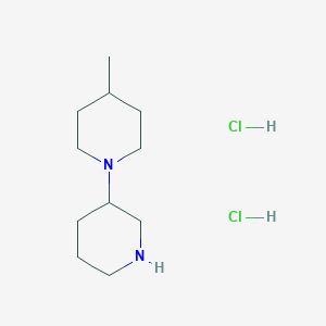 molecular formula C11H24Cl2N2 B1527391 3-(4-甲基-1-哌啶基)哌啶二盐酸盐 CAS No. 813425-62-6