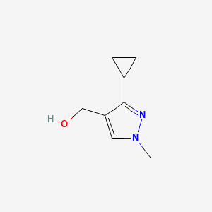 molecular formula C8H12N2O B15273926 (3-Cyclopropyl-1-methyl-1H-pyrazol-4-YL)methanol 