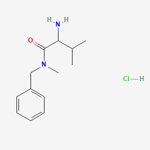 molecular formula C13H21ClN2O B1527393 2-Amino-N-benzyl-N,3-dimethylbutanamide hydrochloride CAS No. 1236262-83-1