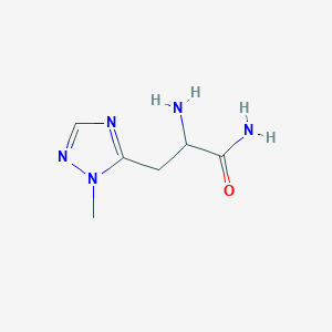 molecular formula C6H11N5O B15273958 2-amino-3-(1-methyl-1H-1,2,4-triazol-5-yl)propanamide 