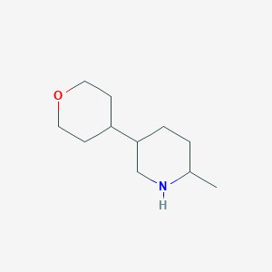 molecular formula C11H21NO B15273987 2-Methyl-5-(oxan-4-yl)piperidine 