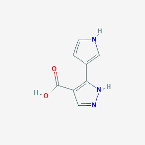 molecular formula C8H7N3O2 B15274016 5-(1H-Pyrrol-3-YL)-1H-pyrazole-4-carboxylic acid 