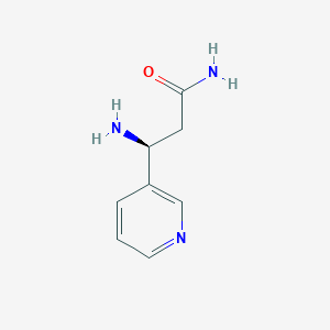 molecular formula C8H11N3O B15274032 (3S)-3-Amino-3-(3-pyridyl)propanamide 