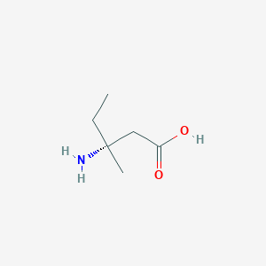 molecular formula C6H13NO2 B15274053 (3R)-3-Amino-3-methylpentanoic acid 