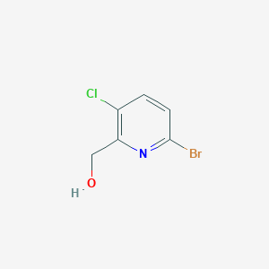 molecular formula C6H5BrClNO B1527406 (6-Bromo-3-chloropyridin-2-yl)methanol CAS No. 1227563-68-9