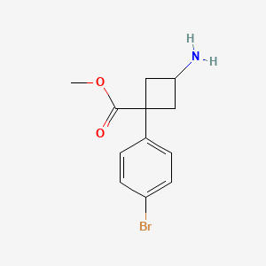 Methyl 3-amino-1-(4-bromophenyl)cyclobutane-1-carboxylate