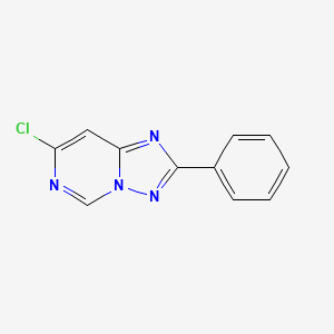 molecular formula C11H7ClN4 B1527409 7-Chloro-2-phenyl-[1,2,4]triazolo[1,5-c]pyrimidine CAS No. 1354954-02-1