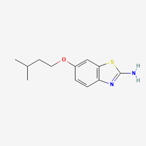 molecular formula C12H16N2OS B15274096 6-(3-Methylbutoxy)-1,3-benzothiazol-2-amine 