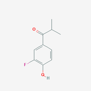 molecular formula C10H11FO2 B15274124 1-(3-Fluoro-4-hydroxyphenyl)-2-methylpropan-1-one 