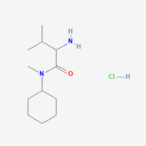 molecular formula C12H25ClN2O B1527414 2-Amino-N-cyclohexyl-N,3-dimethylbutanamide hydrochloride CAS No. 1236258-13-1
