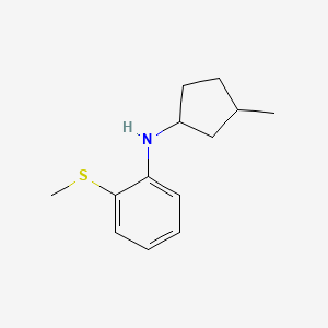 molecular formula C13H19NS B15274146 N-(3-Methylcyclopentyl)-2-(methylsulfanyl)aniline 