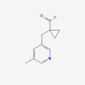 1-[(5-Methylpyridin-3-yl)methyl]cyclopropane-1-carbaldehyde