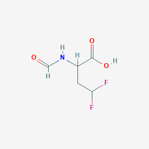 molecular formula C5H7F2NO3 B15274159 4,4-Difluoro-2-formamidobutanoic acid 