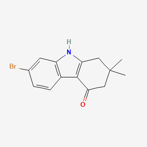 molecular formula C14H14BrNO B1527420 7-溴-2,3-二氢-2,2-二甲基-1H-咔唑-4(9H)-酮 CAS No. 1301219-07-7