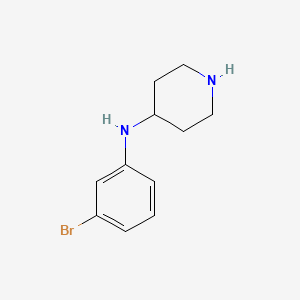 molecular formula C11H15BrN2 B1527421 N-(3-溴苯基)哌啶-4-胺 CAS No. 1183034-41-4