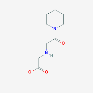 molecular formula C10H18N2O3 B15274219 Methyl 2-{[2-oxo-2-(piperidin-1-yl)ethyl]amino}acetate 