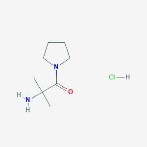 molecular formula C8H17ClN2O B1527422 2-Amino-2-methyl-1-(1-pyrrolidinyl)-1-propanone hydrochloride CAS No. 1220031-32-2