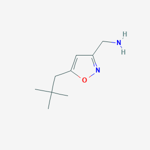 [5-(2,2-Dimethylpropyl)-1,2-oxazol-3-yl]methanamine