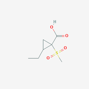 2-Ethyl-1-methanesulfonylcyclopropane-1-carboxylic acid