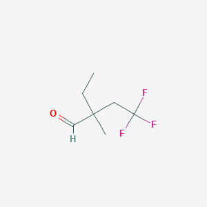 2-Ethyl-4,4,4-trifluoro-2-methylbutanal