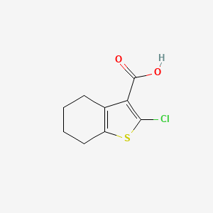 molecular formula C9H9ClO2S B15274277 2-Chloro-4,5,6,7-tetrahydro-1-benzothiophene-3-carboxylic acid 