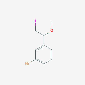 molecular formula C9H10BrIO B15274283 1-Bromo-3-(2-iodo-1-methoxyethyl)benzene CAS No. 1592599-09-1