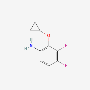 molecular formula C9H9F2NO B15274292 2-Cyclopropoxy-3,4-difluoroaniline 