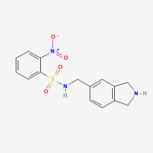 N-[(2,3-Dihydro-1H-isoindol-5-yl)methyl]-2-nitrobenzene-1-sulfonamide