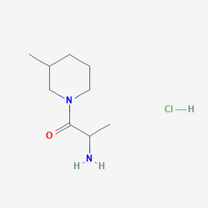 molecular formula C9H19ClN2O B1527431 2-氨基-1-(3-甲基-1-哌啶基)-1-丙酮盐酸盐 CAS No. 1236261-96-3