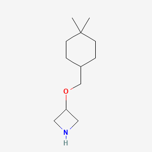 molecular formula C12H23NO B15274314 3-[(4,4-Dimethylcyclohexyl)methoxy]azetidine 