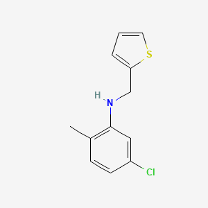 molecular formula C12H12ClNS B15274320 5-chloro-2-methyl-N-(thiophen-2-ylmethyl)aniline 