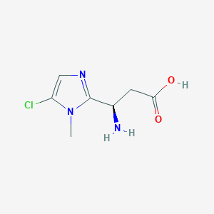 molecular formula C7H10ClN3O2 B15274334 (3R)-3-Amino-3-(5-chloro-1-methyl-1H-imidazol-2-yl)propanoic acid 