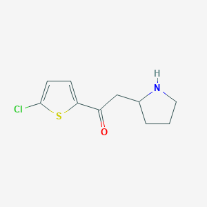 1-(5-Chlorothiophen-2-yl)-2-(pyrrolidin-2-yl)ethan-1-one