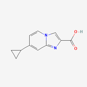 molecular formula C11H10N2O2 B15274353 7-Cyclopropylimidazo[1,2-A]pyridine-2-carboxylic acid 