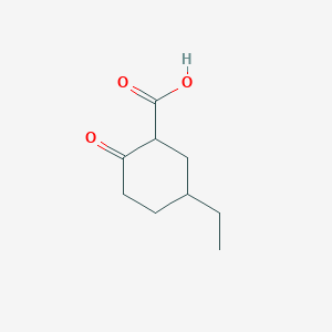 molecular formula C9H14O3 B15274367 5-Ethyl-2-oxocyclohexane-1-carboxylic acid 