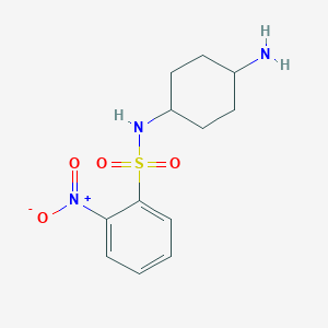 molecular formula C12H17N3O4S B15274399 N-(4-Aminocyclohexyl)-2-nitrobenzene-1-sulfonamide 