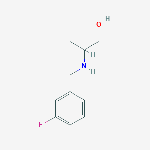 molecular formula C11H16FNO B15274418 2-{[(3-Fluorophenyl)methyl]amino}butan-1-ol 